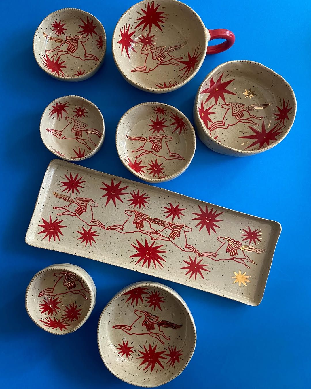 Folk Star Dishes — handmade ceramic, Ceramic Pot Station