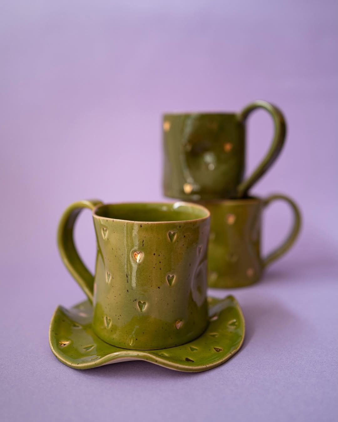 Gold-Speckle Mugs — handmade ceramic, Ceramic Pot Station