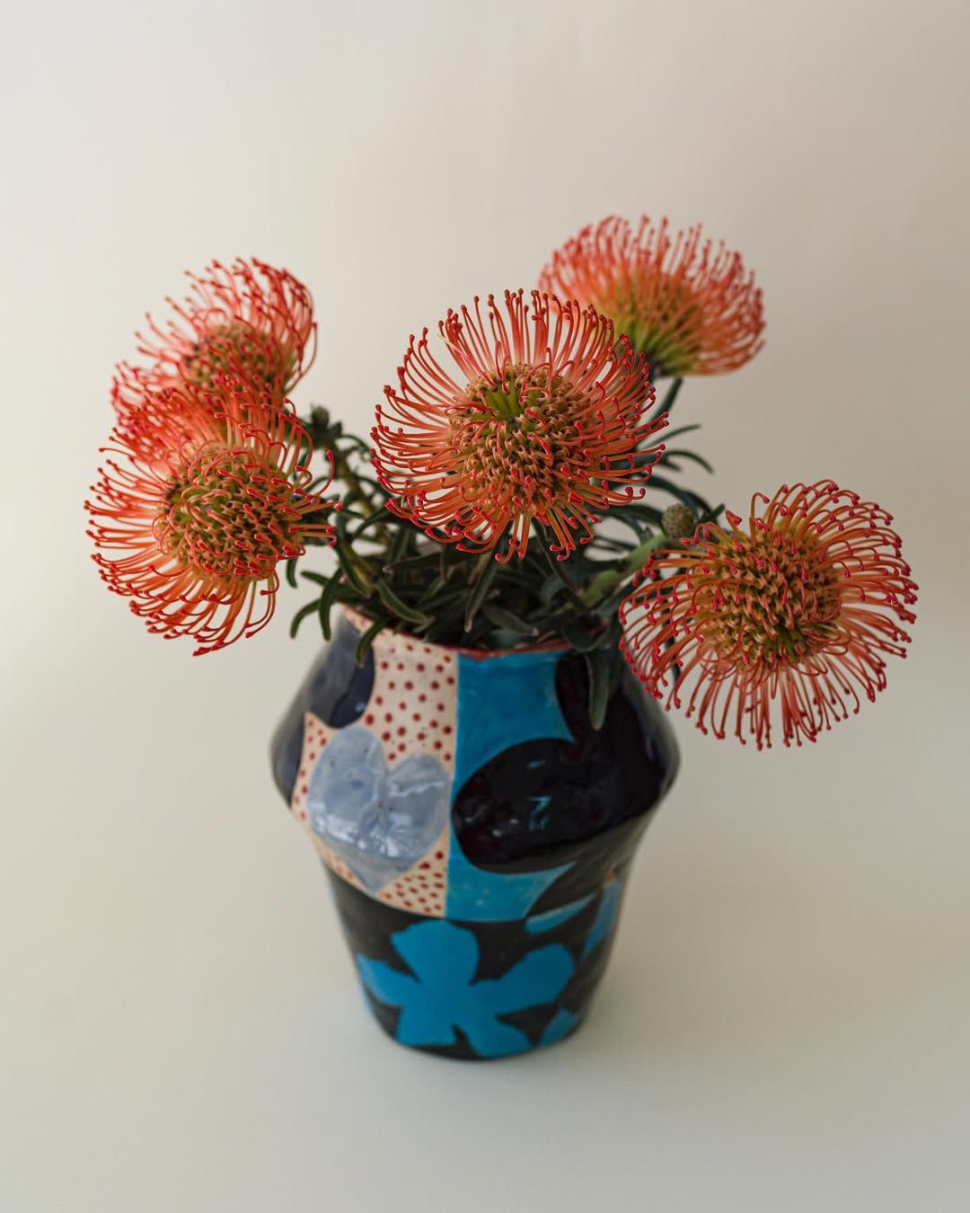 Blue Blossom Vase — handmade ceramic, Ceramic Pot Station