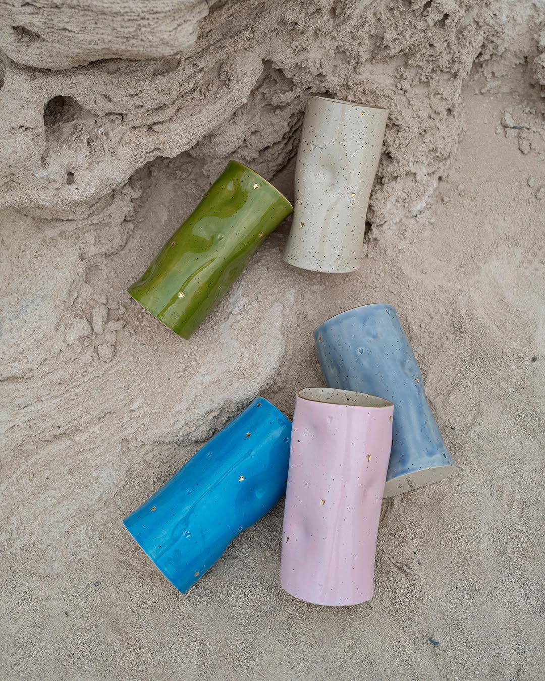 Pastel Cylinder Set — handmade ceramic, Ceramic Pot Station