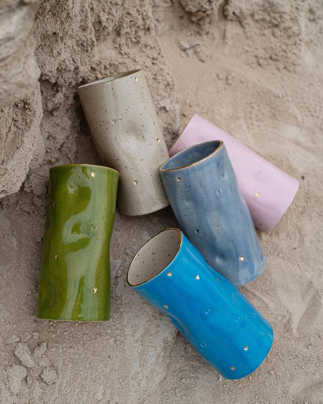 Pastel Cylinder Set — handmade ceramic by Anna Bestuzheva